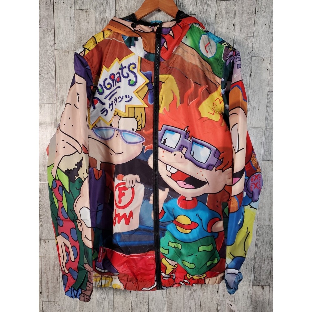 Members Only Jacket Mens MEDIUM Windbreaker Rugrats Big Chucky Nickelodeon NEW
